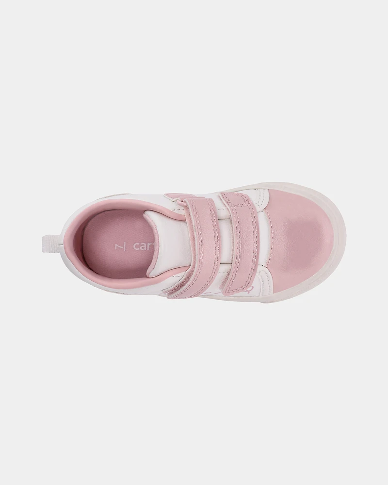 Toddler Girl Love Casual Sneakers - White/Pink