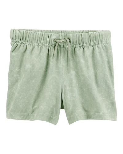 Toddler Solid Pull-On Knit Shorts - Green