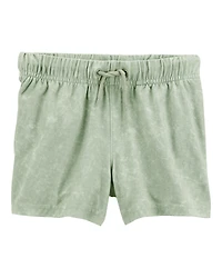 Toddler Solid Pull-On Knit Shorts - Green