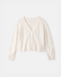 Girls Cardigan Sweater - Cream