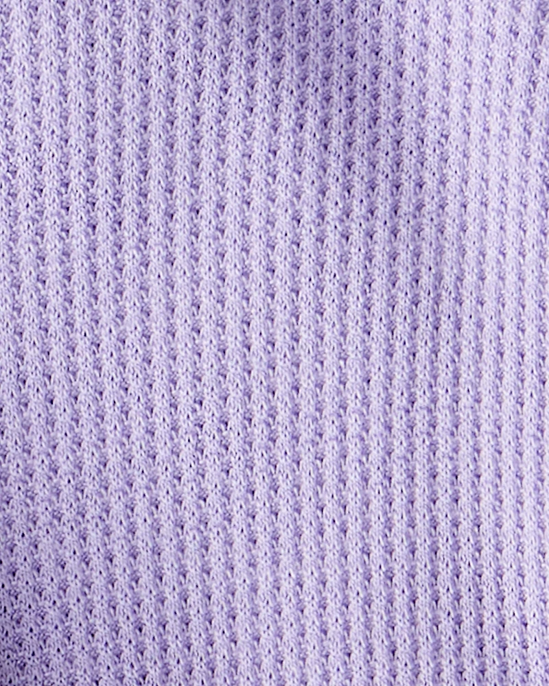 Baby Girl Paint Print PurelySoft Long-Sleeve Multipack Bodysuits - White/Purple