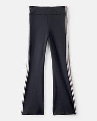 Girls Knit Flare Active Pants - Black