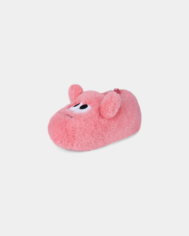 Girls Cozy Monster Slippers - Pink