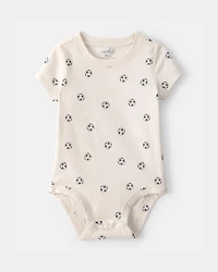 Baby Soccer Graphic Bodysuit - Ivory