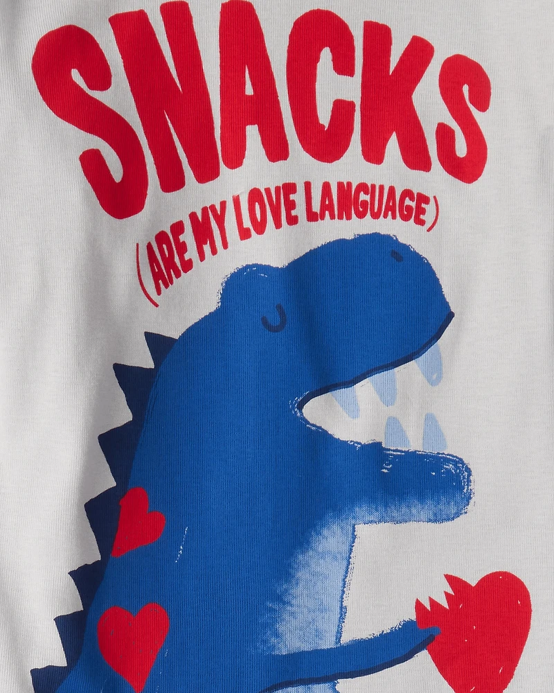 Toddler Boy Dinosaur 100% Cotton Snug Fit 2-Piece Pyjamas - Grey