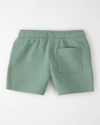 Toddler Boy Recycled Shorts Made with Organic Cotton Palm Green