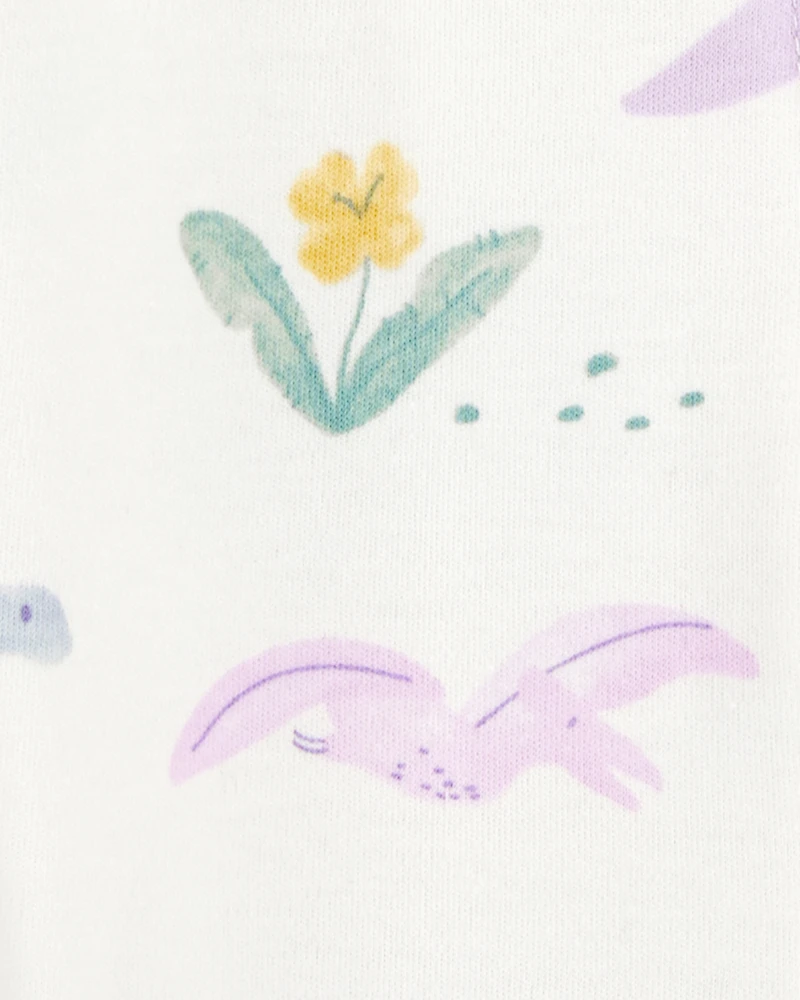 Baby Girl Floral 2-Way Zipper Cotton Sleeper