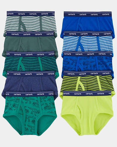Toddler Boy 10-Pack Dinosaur Brief Underwear