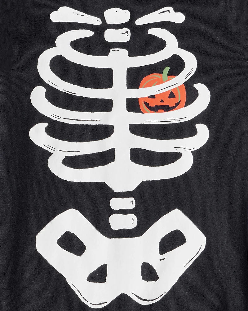 Kid 2-Piece Glow Halloween Skeleton 100% Snug Fit Cotton Pyjamas - Black