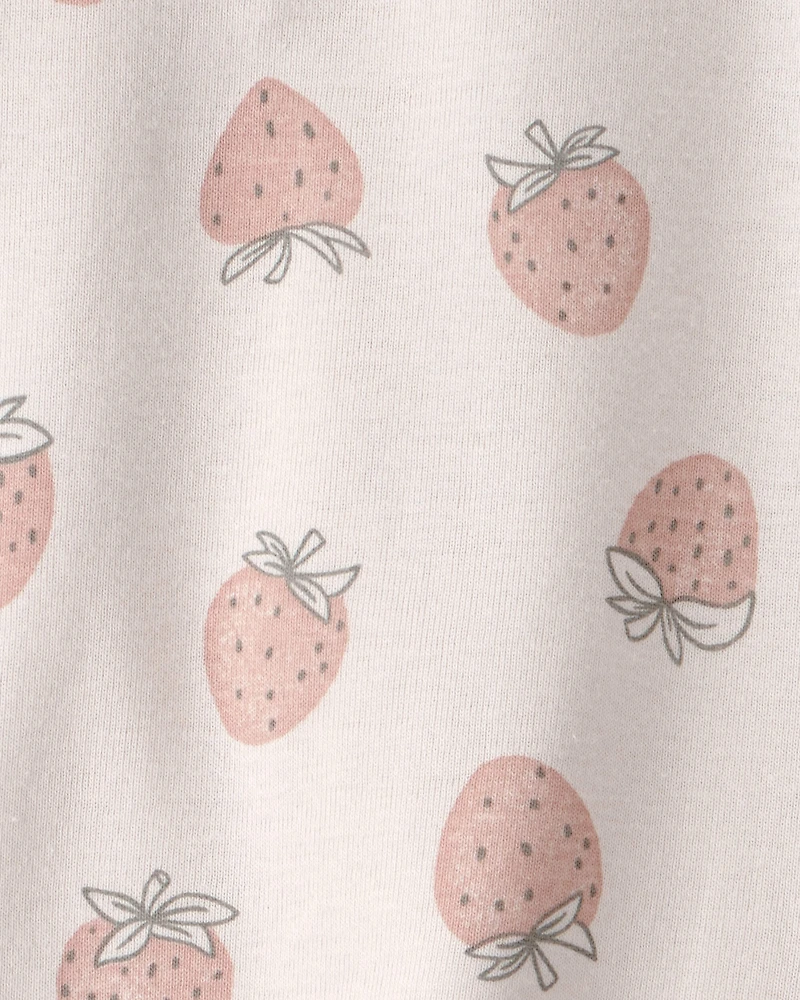 Baby Girl 2-Piece Organic Cotton Pyjama Strawberry-Print
