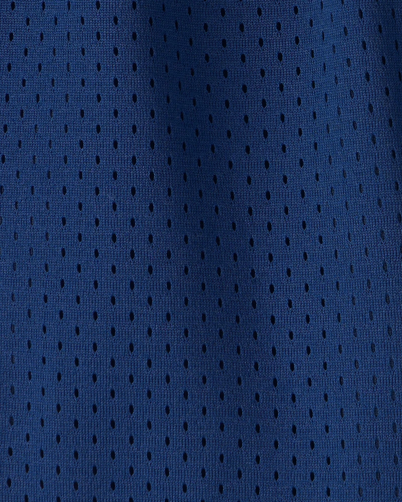 Toddler Boy Stripe Mesh Active Shorts - Blue