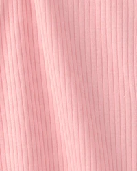 Baby Girl Little One' Rib Short-Sleeve Romper - Pink