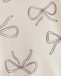 Toddler Girl Bow Print Dress