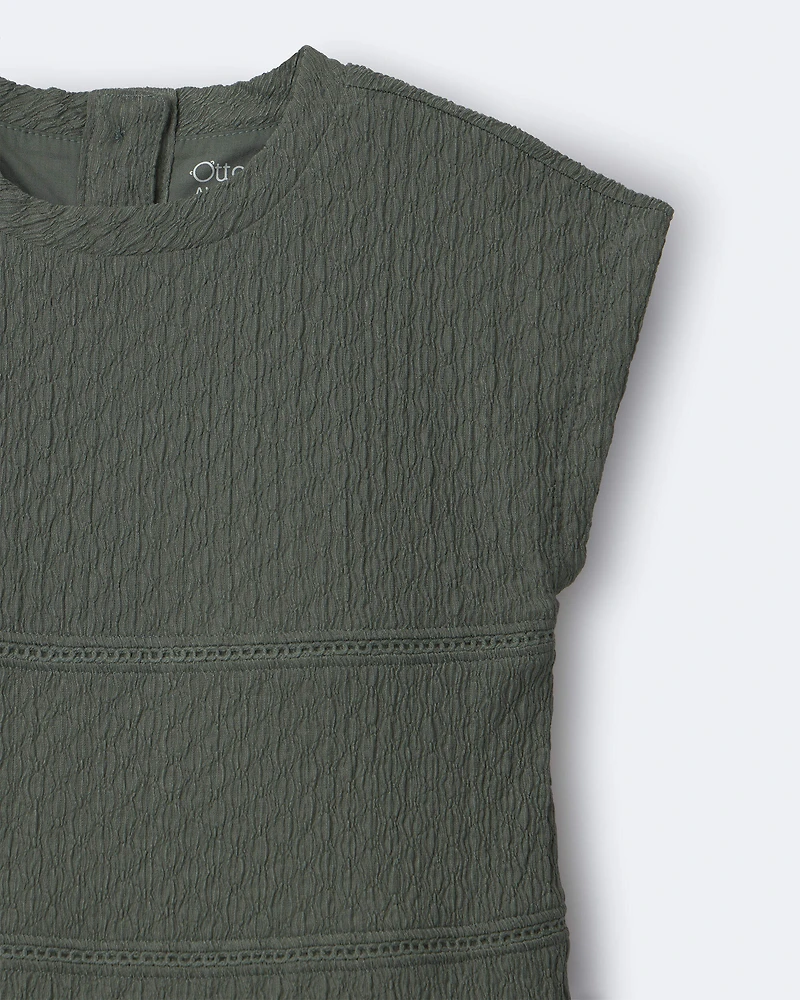 Toddler Girl Drop-Waist Dress - Olive