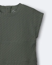 Toddler Girl Drop-Waist Dress - Olive