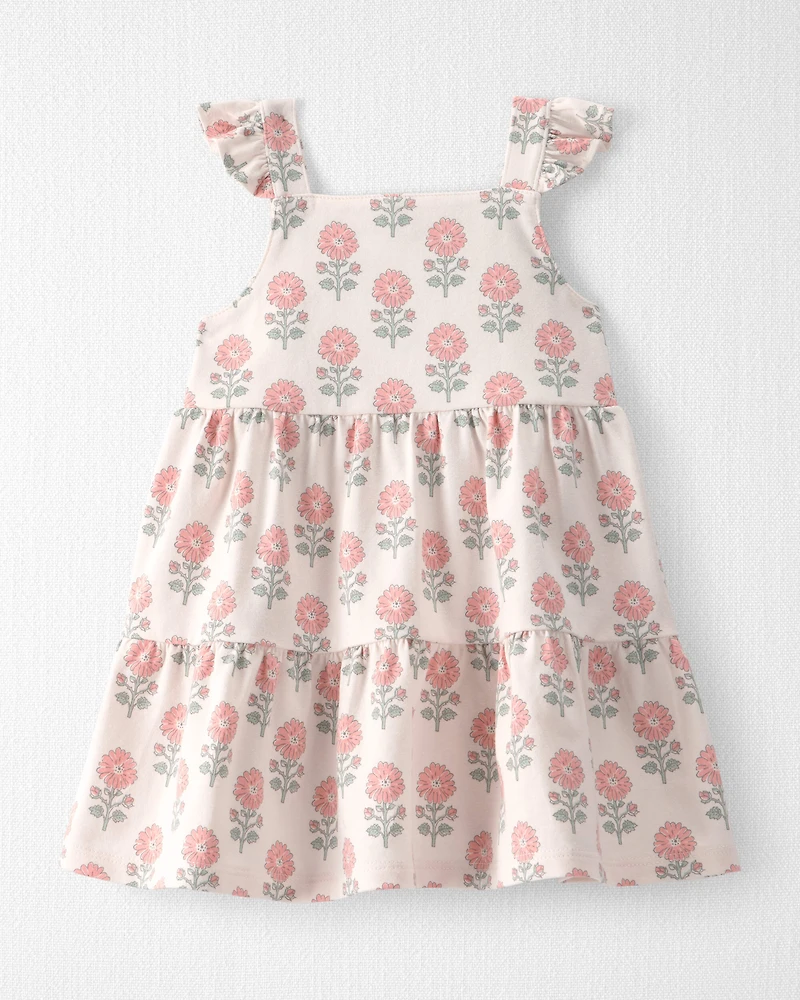 Baby Girl Organic Cotton Floral Tiered Dress