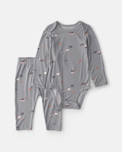 Baby 2-Piece Halloween PurelySoft™ Long-Sleeve Bodysuit & Pant Set - Grey