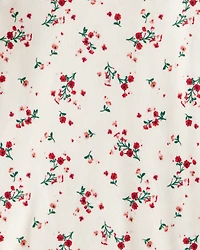 Baby Girl 4-Pack Leopard Print Cotton Long-Sleeve Multipack Bodysuits - Red/White