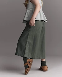 Toddler Girl Wide-Leg Drape Pant - Olive