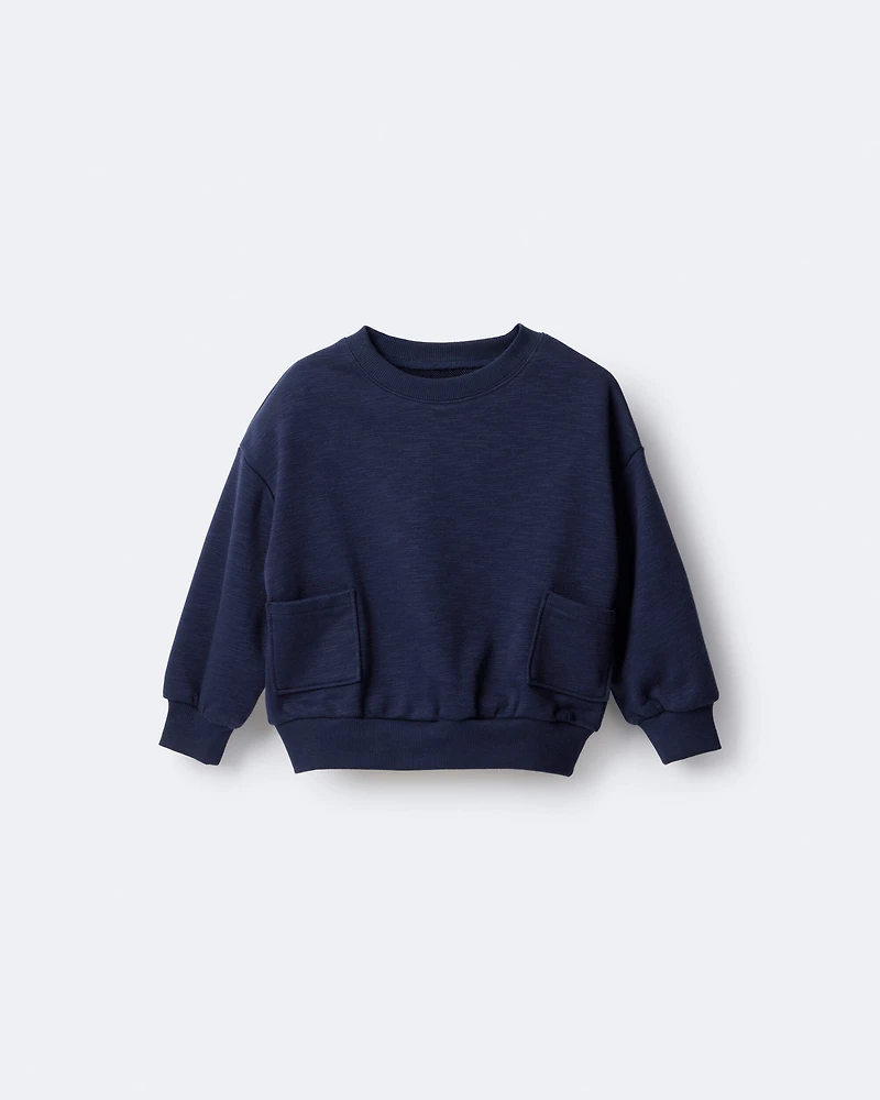 Toddler Otter Sweatshirt™ with Pockets- Navy