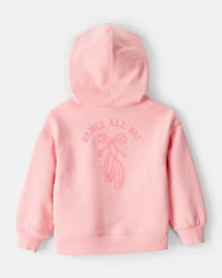 Toddler Girl 2-Piece Ballet Long-Sleeve Hoodie & Pant Set - Pink