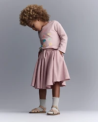 Toddler Girl 'I Feel' Long-Sleeve Relaxed Graphic Tee - Rose