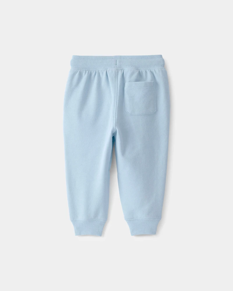 Baby Boy French Terry Joggers - Blue