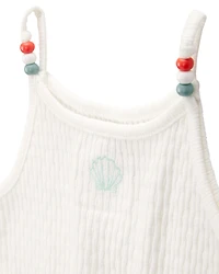 Toddler Seashell Ribbed Tank Top