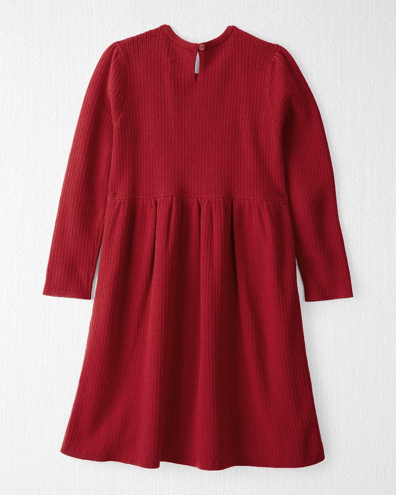 Girls Organic Cotton Sweater Knit Dress