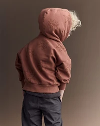 Toddler 'Race You There' Fleece Hoodie - Rust