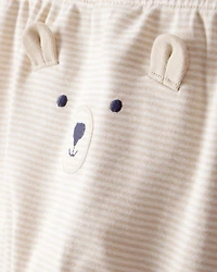 Baby Boy 3-Piece Bear Print Long-Sleeve Bodysuit & Pant Set - Brown/White