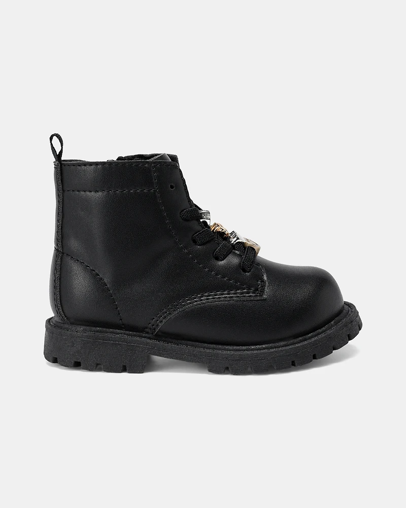 Toddler Boy Girl  Ankle Boots - Black