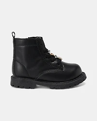 Toddler Boy Girl  Ankle Boots - Black
