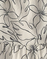 Baby Girl Floral Dress - Black/Ivory