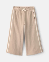 Girls Toddler Girl French Terry Wide-Leg Pants - Tan