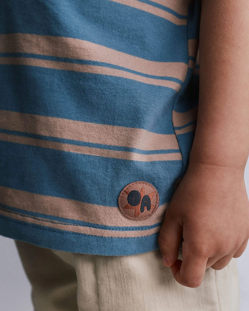 Toddler Relaxed Tee Stripes - Ocean
