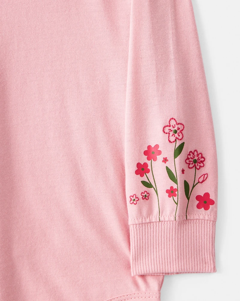 Baby Girl 2-Piece Floral Bodysuit & Pant Set - Pink