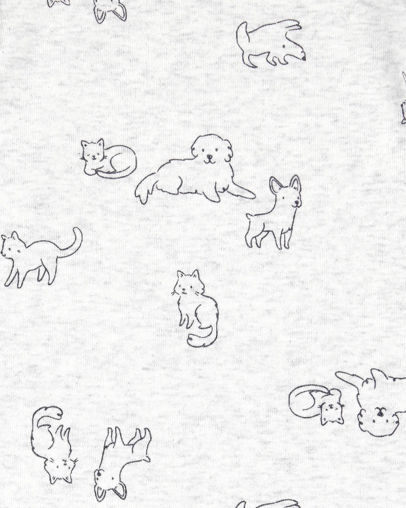 Baby 4-Pack Long-Sleeve Pet Bodysuits