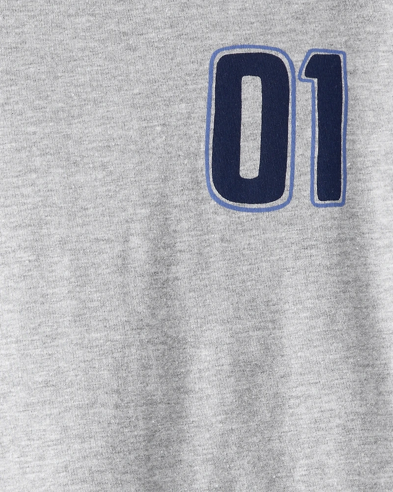 Boys Motorcycle Long-Sleeve Graphic Tee - Grey