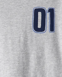 Boys Motorcycle Long-Sleeve Graphic Tee - Grey