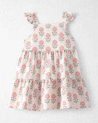 Baby Girl Organic Cotton Floral Tiered Dress