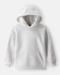 Toddler Boy Solid Fleece Long-Sleeve Hoodie - Grey