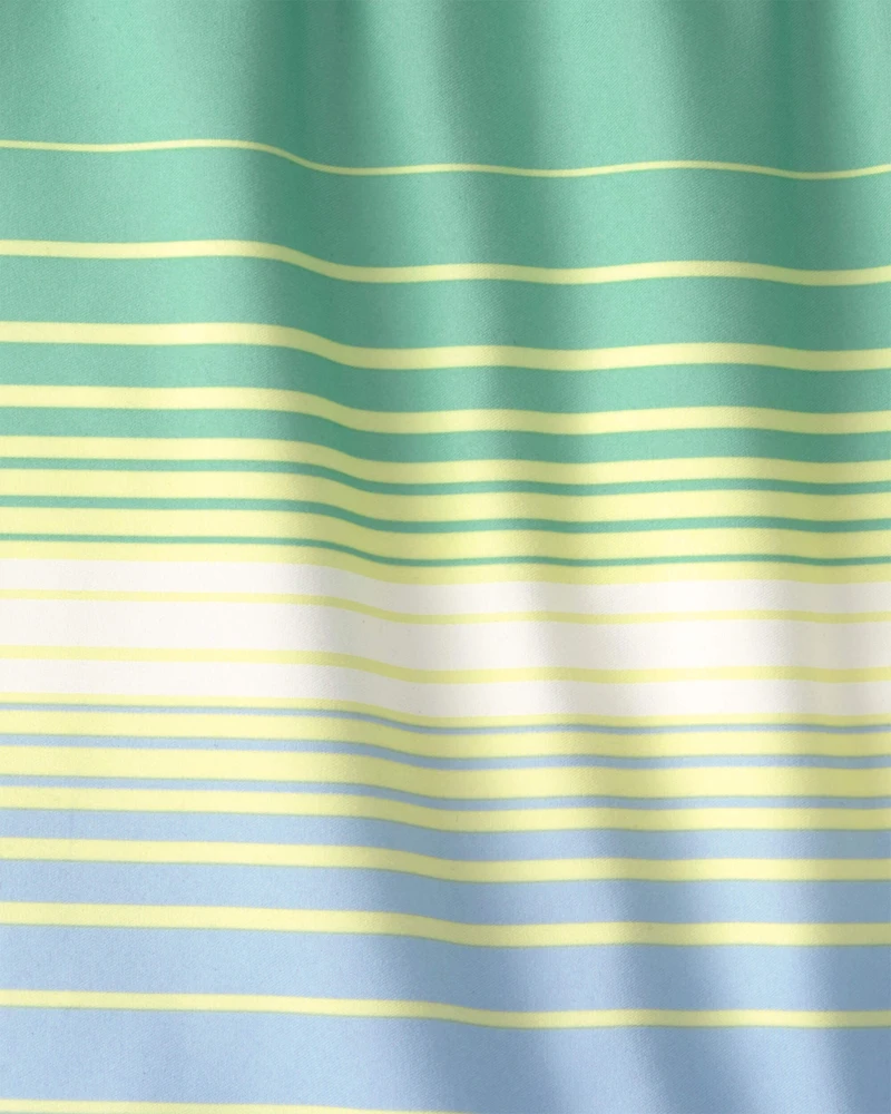 Boys Striped Swim Trunks - Black