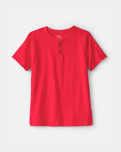 Boys Henley Tee - Red
