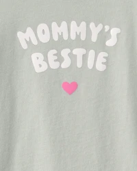 Toddler Girl 'Mommy's Bestie' Graphic Tee - Green