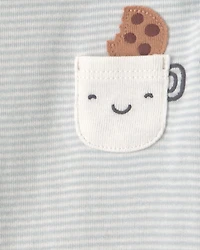 Baby Boy 4-Pack Milk & Cookies Long-Sleeve Multipack Bodysuits