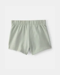 Baby Girl French Terry Shorts - Green