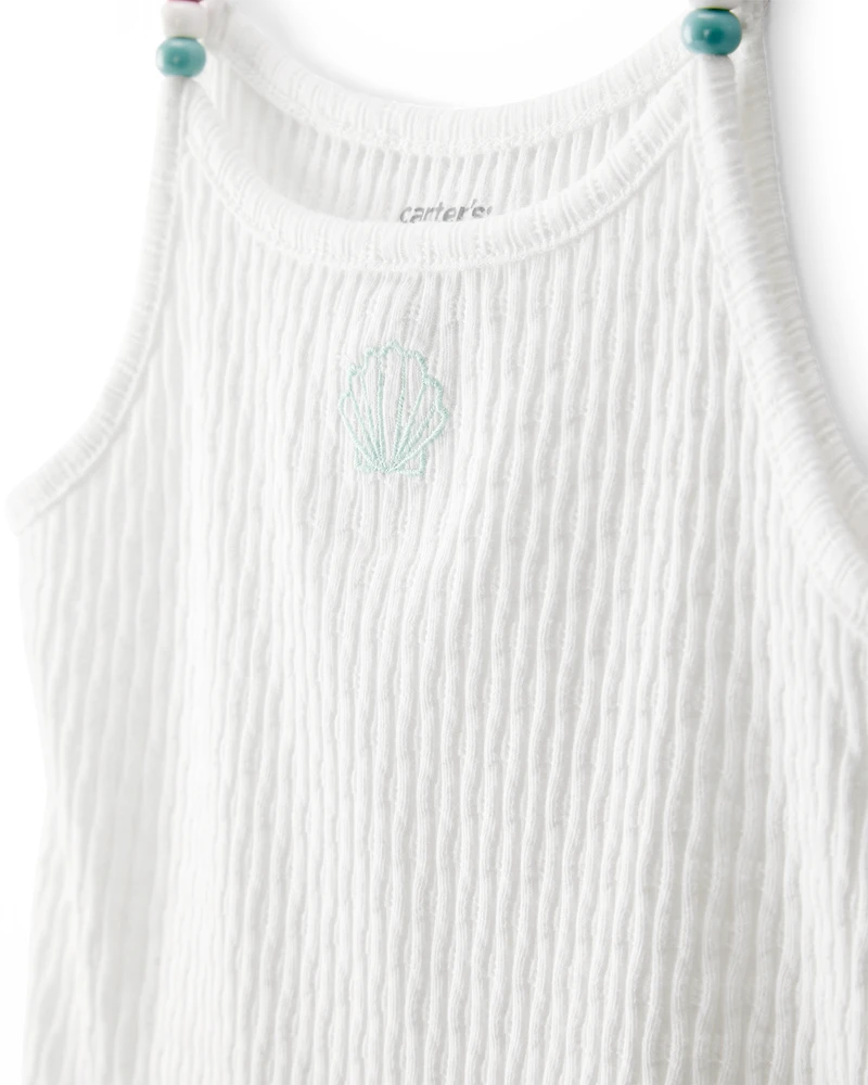 Toddler Seashell Ribbed Tank Top