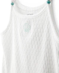 Toddler Seashell Ribbed Tank Top