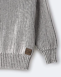 Toddler Striped Pullover Sweater - Black/White